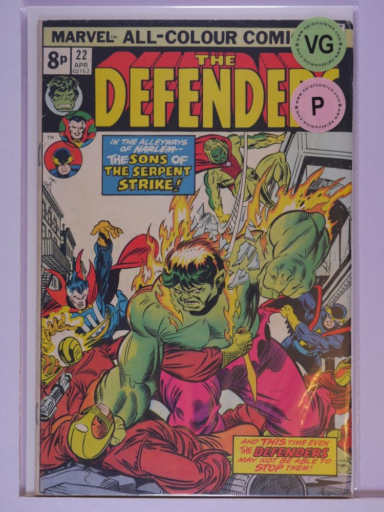 DEFENDERS (1972) Volume 1: # 0022 VG PENCE