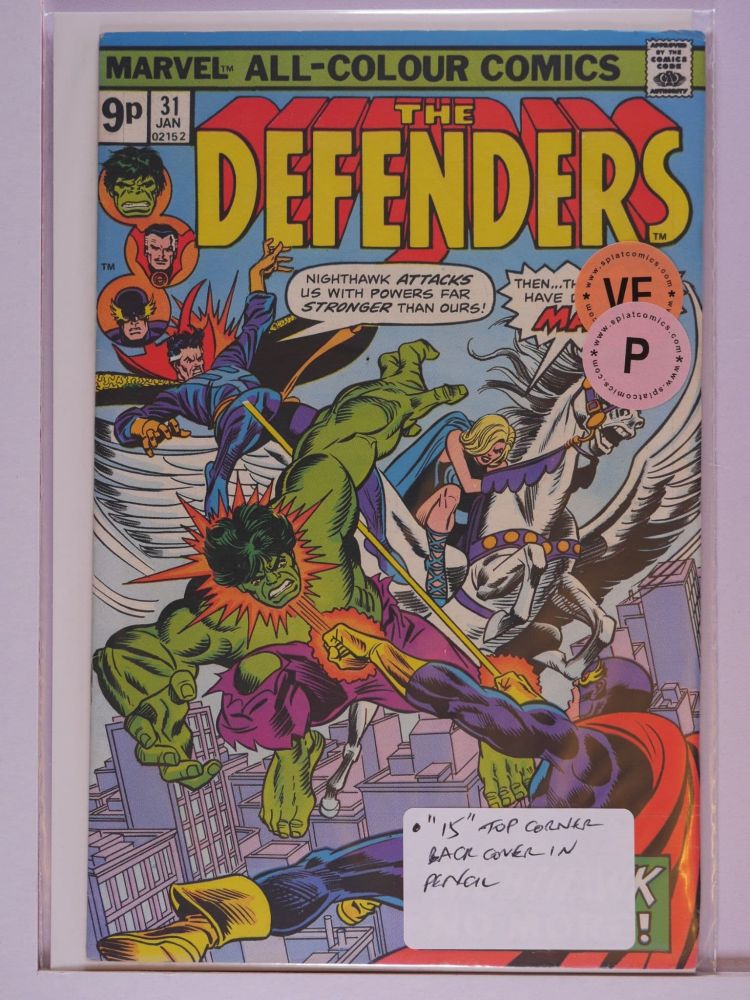 DEFENDERS (1972) Volume 1: # 0031 VF PENCE