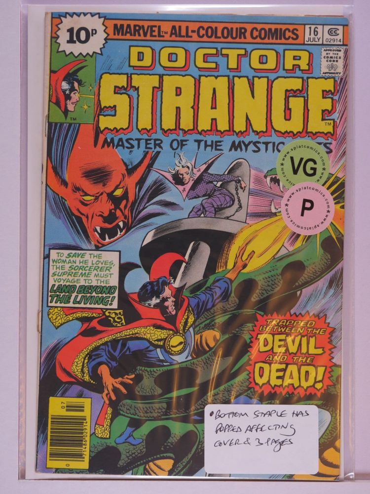 DOCTOR STRANGE (1974) Volume 2: # 0016 VG PENCE