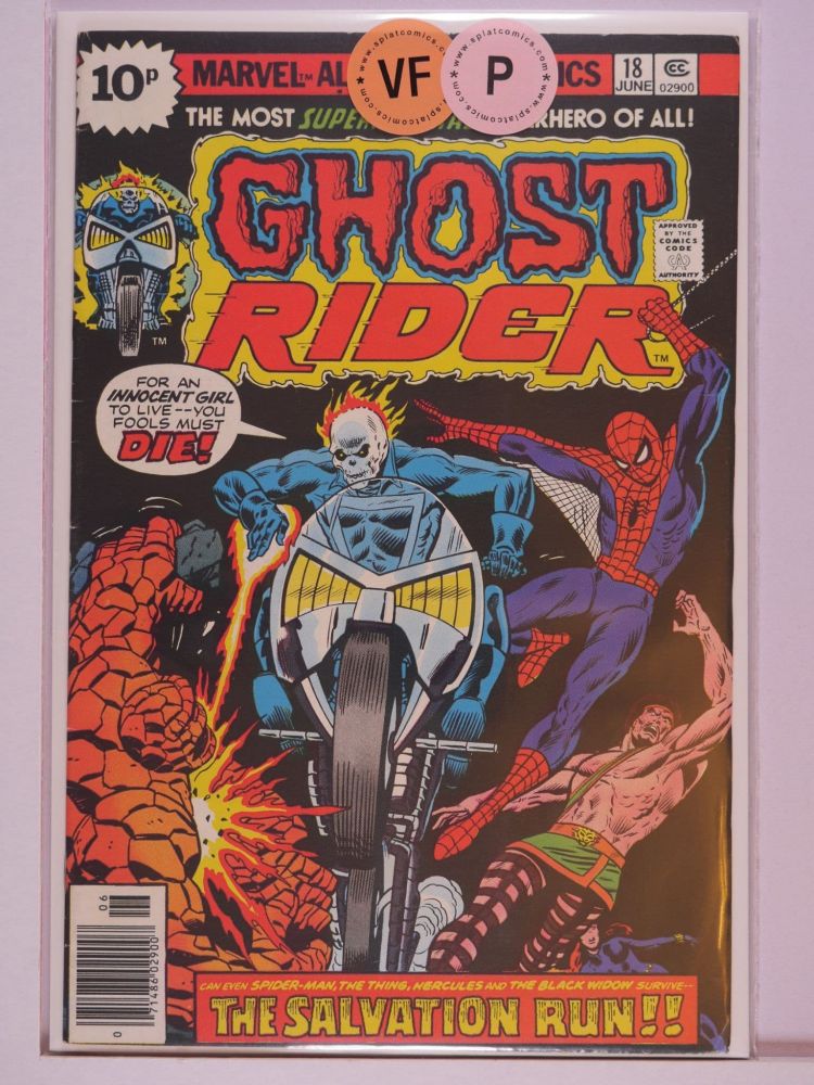 GHOST RIDER (1973) Volume 1: # 0018 VF PENCE