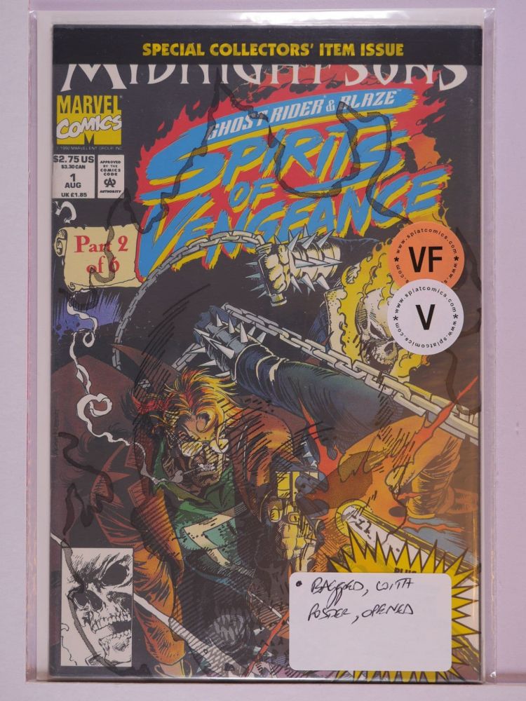 GHOST RIDER AND BLAZE SPIRITS OF VENGEANCE (1992) Volume 1: # 0001 VF BAG OPENED VARIANT