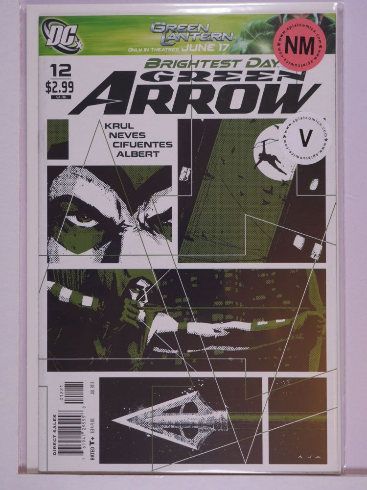 GREEN ARROW (2010) Volume 4: # 0012 NM DAVID AJA COVER GREEN AND WHITE VARIANT