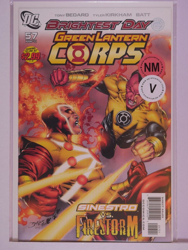 GREEN LANTERN CORPS (2006) Volume 1: # 0057 NM PATRICK GLEASON COVER SINESTRO VERSUS FIRESTORM