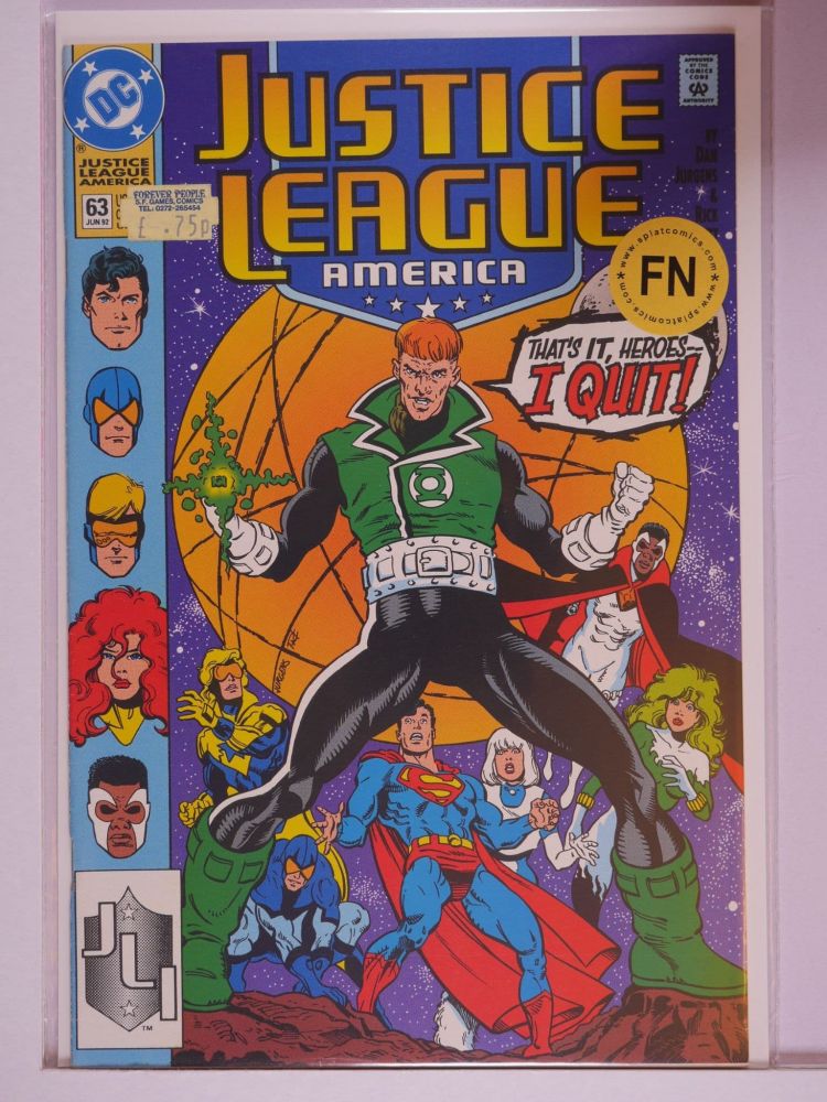 JUSTICE LEAGUE AMERICA / INTERNATIONAL (1987) Volume 1: # 0063 FN