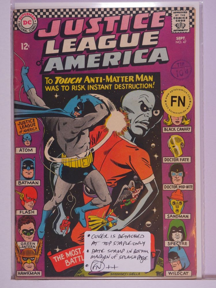 JUSTICE LEAGUE OF AMERICA (1960) Volume 1: # 0047 FN