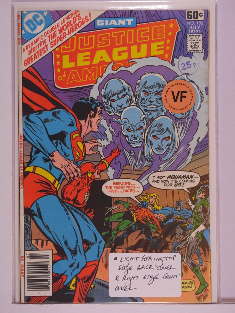 JUSTICE LEAGUE OF AMERICA (1960) Volume 1: # 0156 VF