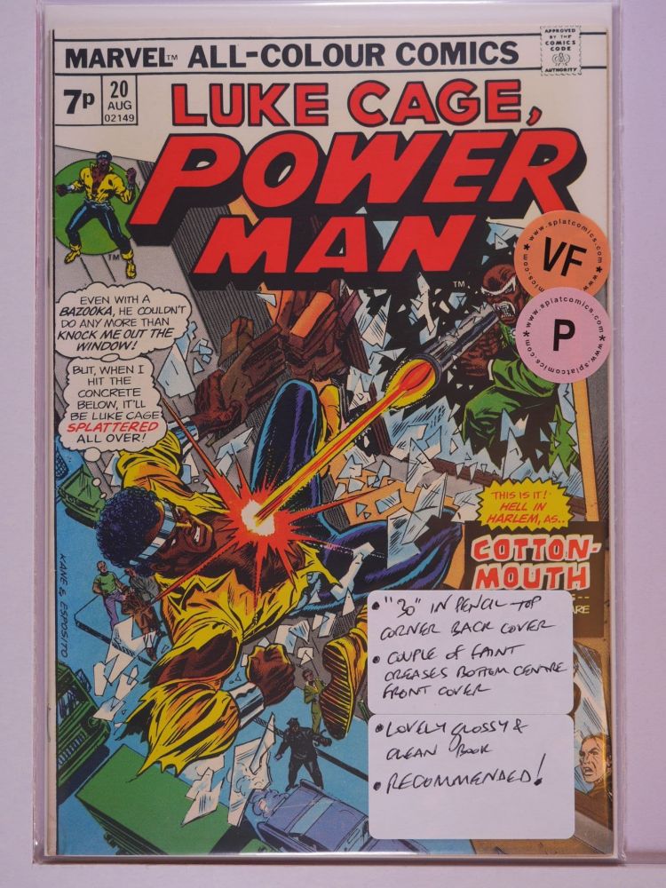 LUKE CAGE POWERMAN (1972) Volume 1: # 0020 VF PENCE