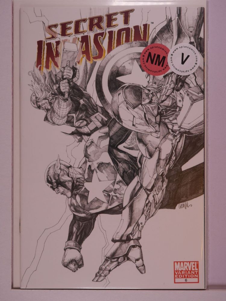 SECRET INVASION (2008) Volume 1: # 0006 NM BLACK AND WHITE SKETCH COVER VARIANT