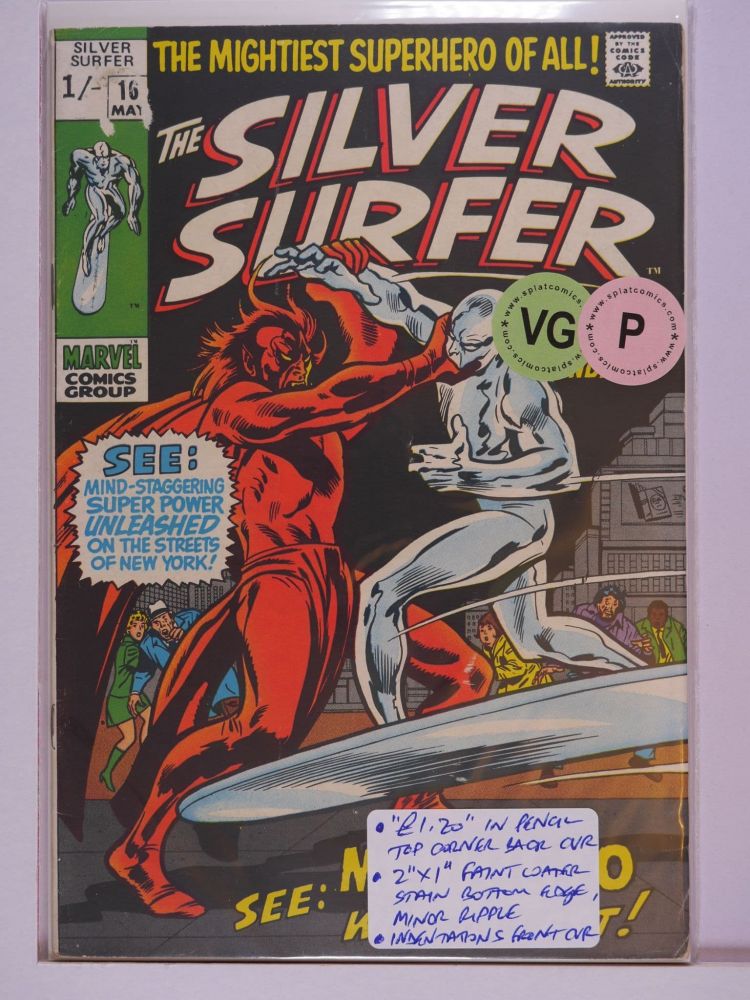 SILVER SURFER (1968) Volume 1: # 0016 VG PENCE