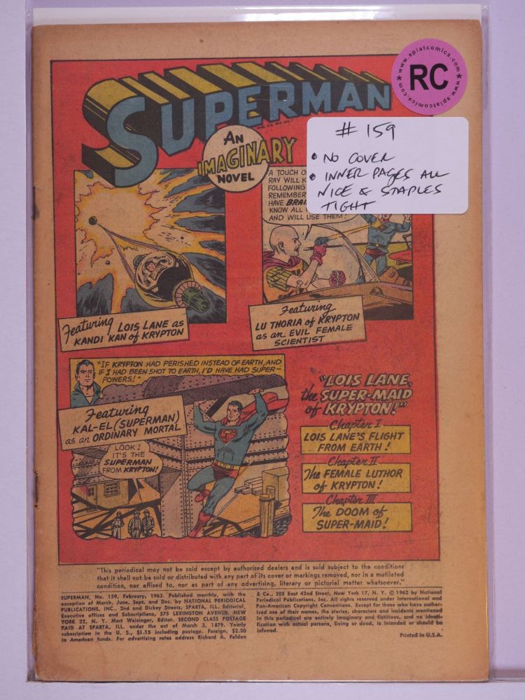 SUPERMAN (1938) Volume 1: # 0159 RC