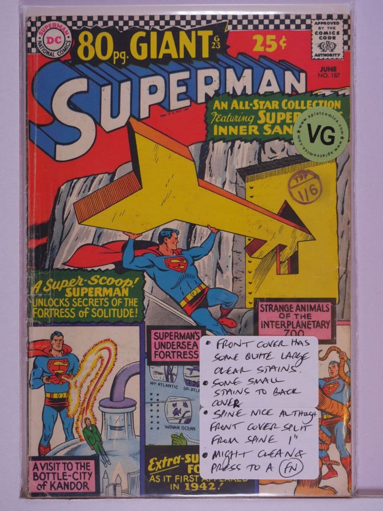 SUPERMAN (1938) Volume 1: # 0187 VG