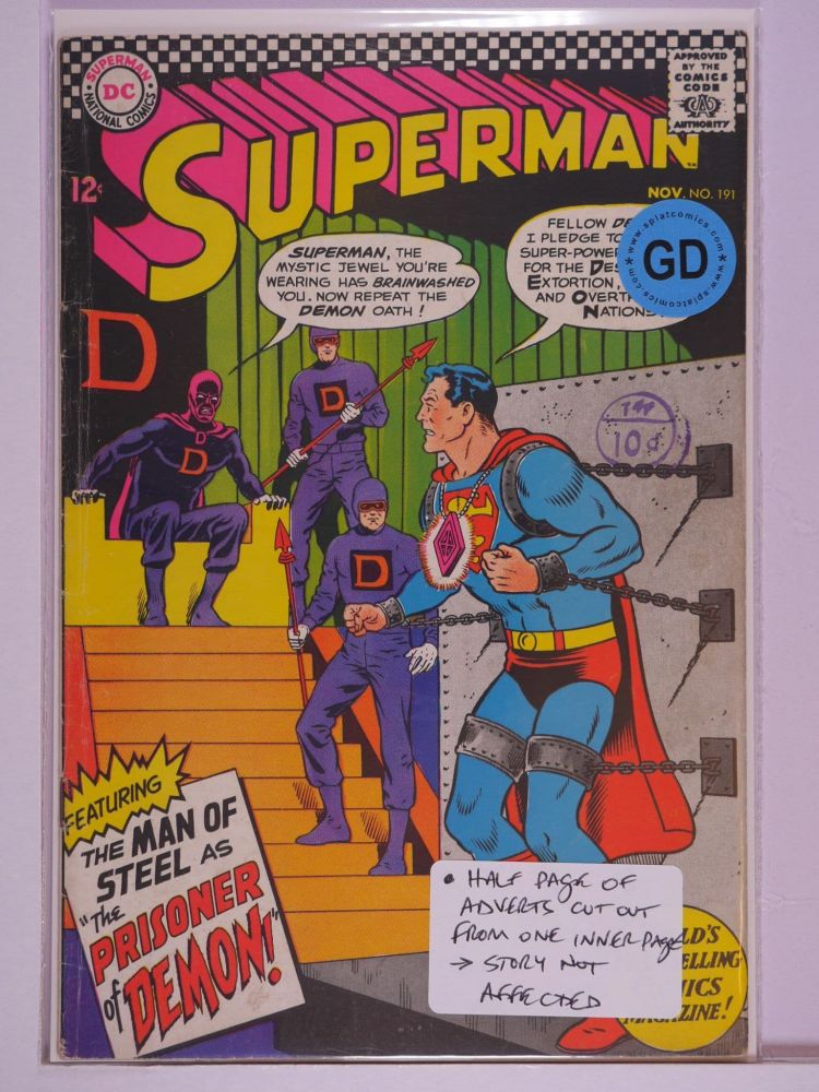 SUPERMAN (1938) Volume 1: # 0191 GD