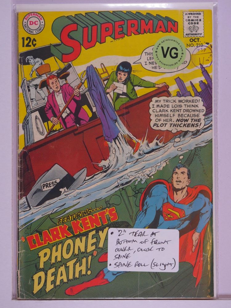 SUPERMAN (1938) Volume 1: # 0210 VG