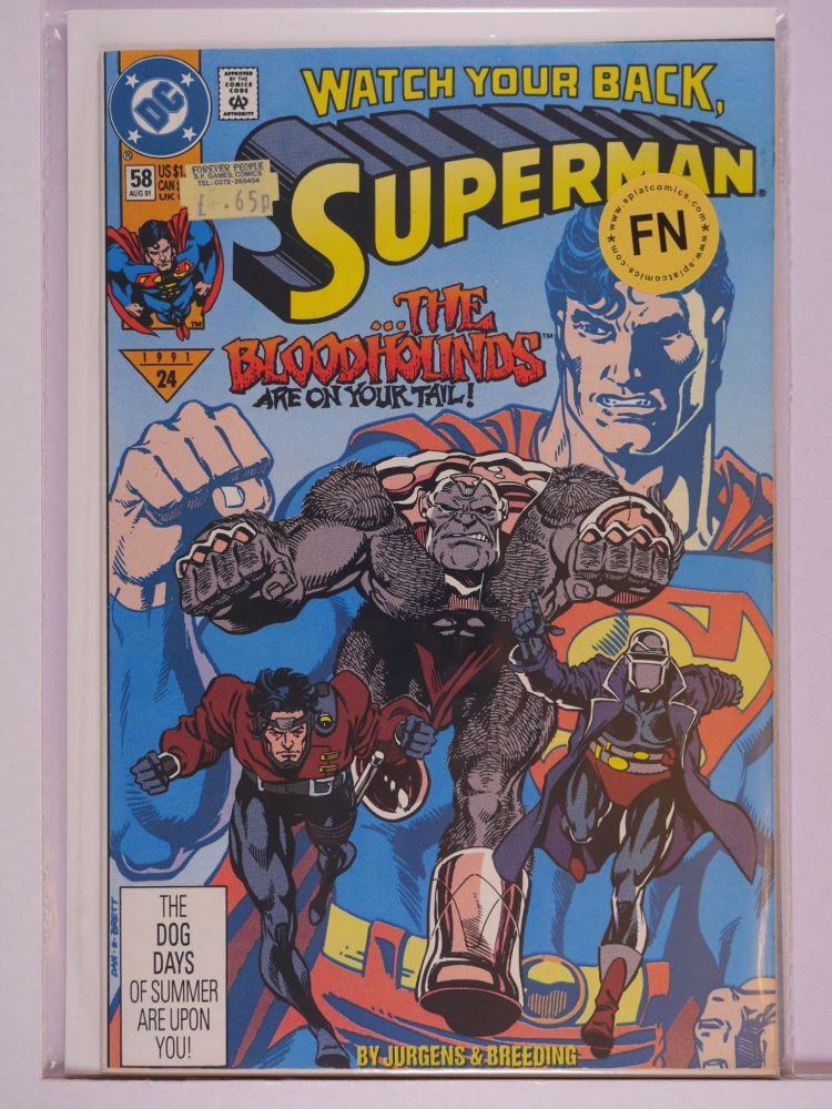 SUPERMAN (1987) Volume 2: # 0058 FN