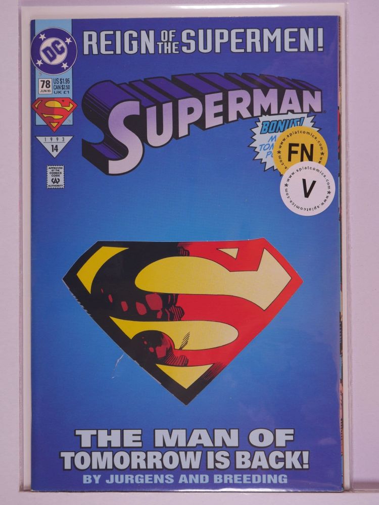 SUPERMAN (1987) Volume 2: # 0078 FN CARD COVER VARIANT