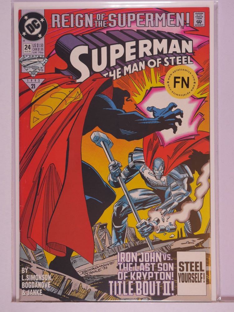 SUPERMAN THE MAN OF STEEL (1991) Volume 2: # 0024 FN