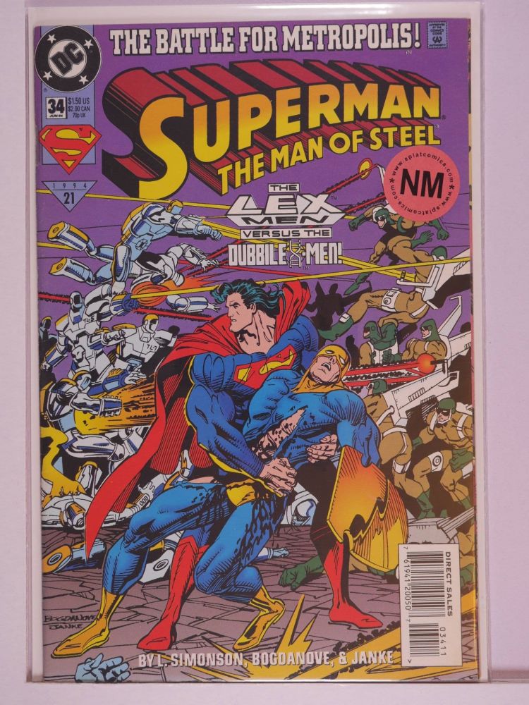 SUPERMAN THE MAN OF STEEL (1991) Volume 2: # 0034 NM