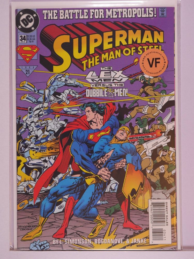 SUPERMAN THE MAN OF STEEL (1991) Volume 2: # 0034 VF