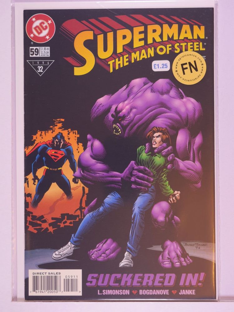 SUPERMAN THE MAN OF STEEL (1991) Volume 2: # 0059 FN