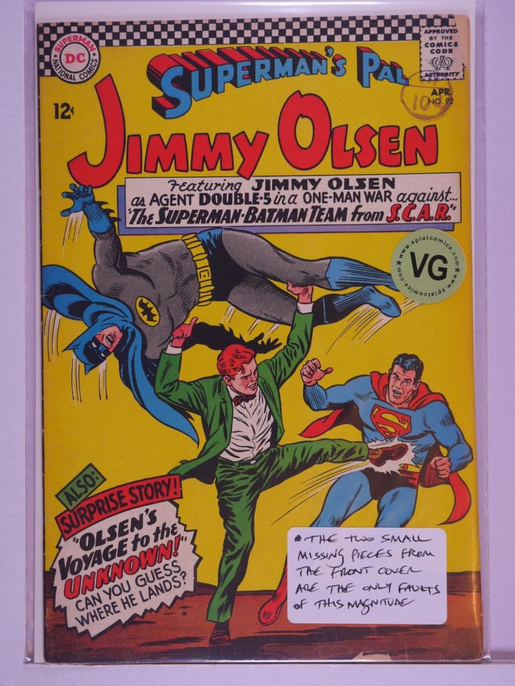 SUPERMANS PAL JIMMY OLSEN (1954) Volume 1: # 0092 VG