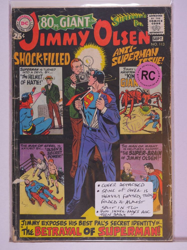 SUPERMANS PAL JIMMY OLSEN (1954) Volume 1: # 0113 RC