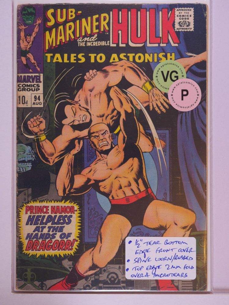 TALES TO ASTONISH (1959) Volume 1: # 0094 VG PENCE