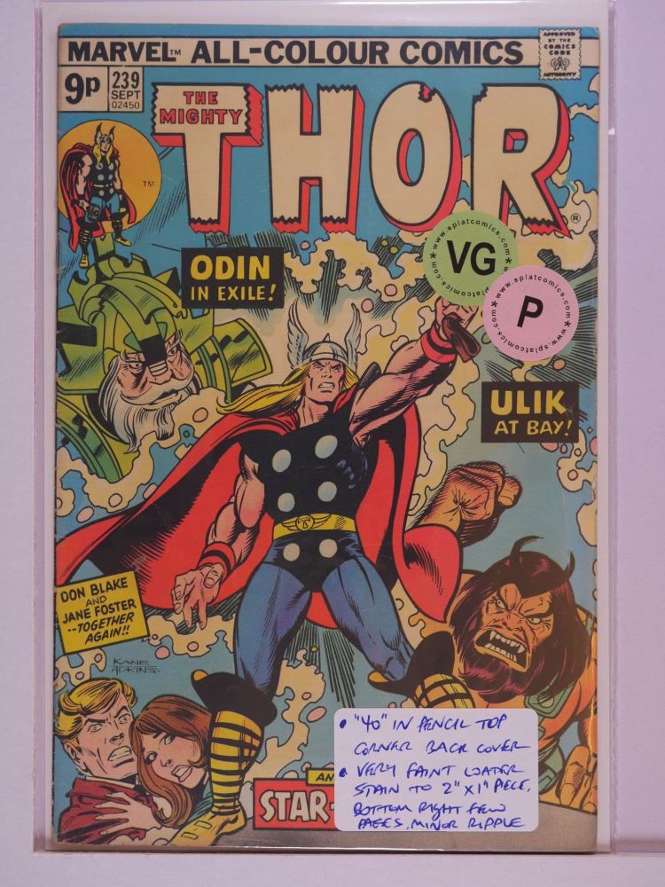 THOR JOURNEY INTO MYSTERY (1952) Volume 1: # 0239 VG PENCE