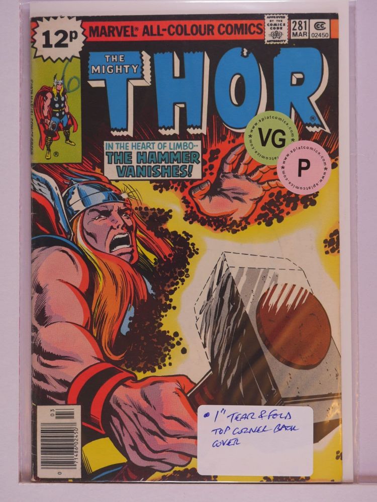 THOR JOURNEY INTO MYSTERY (1952) Volume 1: # 0281 VG PENCE