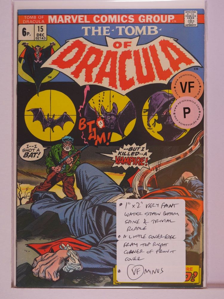 TOMB OF DRACULA (1972) Volume 1: # 0015 VF PENCE