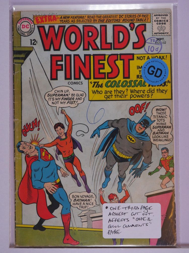 WORLDS FINEST (1941) Volume 1: # 0152 GD